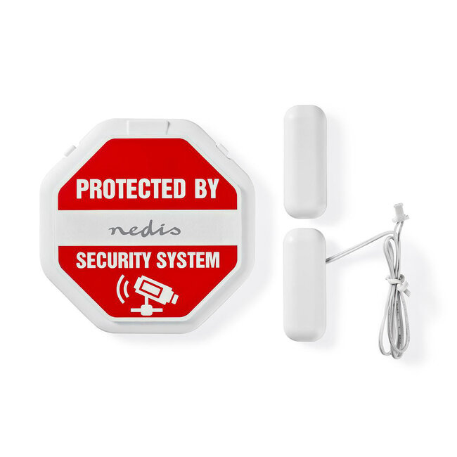 Nedis glasbreukmelder met deur-/raamalarm / wit