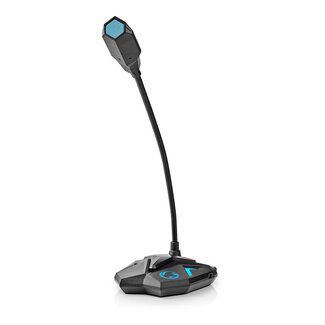 Nedis Nedis Gaming desk microfoon - USB / zwart/blauw