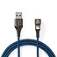 Nedis Gaming ZYOQUO 8-pins Lightning 180° haaks naar USB-A kabel - USB2.0 - tot 3A / blauw - 2 meter