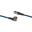 Nedis Gaming ZYOQUO 8-pins Lightning 180° haaks naar USB-C kabel - USB2.0 - tot 20V/3A / blauw - 2 meter