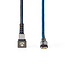 Nedis Gaming USB-C 180° haaks naar USB-C kabel - USB2.0 - tot 20V/3A / blauw - 1 meter