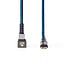 Nedis Gaming USB-C 180° haaks naar USB-C kabel - USB2.0 - tot 20V/3A / blauw - 2 meter