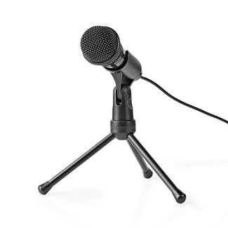 Nedis Nedis condensator microfoon met tripod standaard - 1x 3,5mm Jack / zwart - 1,8 meter