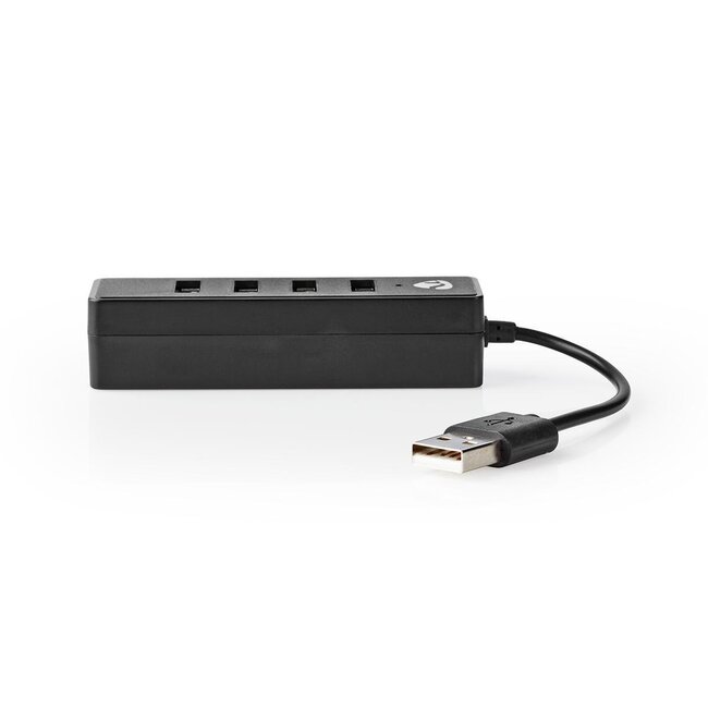Nedis USB hub met 4 poorten - USB2.0 - busgevoed / zwart - 0,10 meter