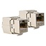 Hirschmann KS 6A/2 SHOP STP CAT6a 10 Gigabit Keystone module RJ45 - LSA (toolless) / metaal (2 stuks)