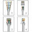 Hirschmann CAT6 RJ45+T/10 SHOP krimp connectoren (UTP) voor netwerkkabel (vast) - 10 stuks (incl. huls)