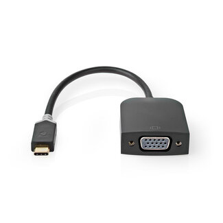 Nedis Nedis USB-C naar VGA adapter met DP Alt Mode (1920 x 1200) / zwart - 0,15 meter