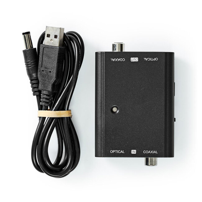 Nedis Toslink optisch - Coaxiaal S/P DIF converter - bi-directioneel - voeding via USB