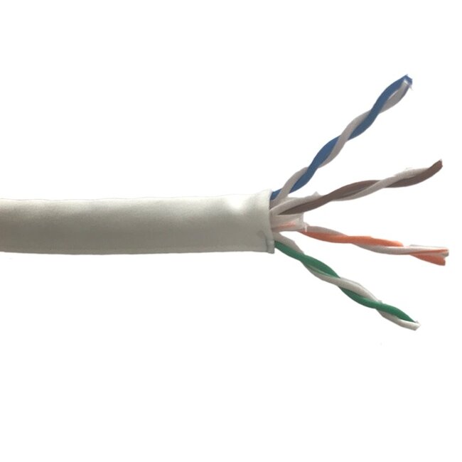 Technetix CAT6-IH U/UTP Gigabit netwerkkabel met vaste aders / wit - 20 meter