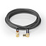 Nedis Premium 4G/LTE proof 4K Ultra HD IEC (m) - IEC (v) coaxkabel - haakse connectoren / zwart - 2 meter