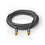 Nedis Premium 4G/LTE proof 4K Ultra HD F (m) - F (m) coaxkabel - rechte connectoren / zwart - 5 meter
