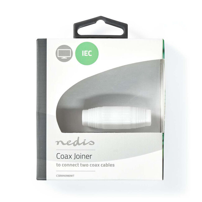 Nedis verbindingsadapter voor 2 coaxkabels