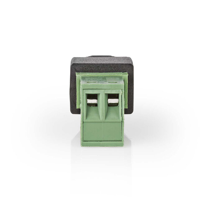 Nedis DC (m) Terminal Block recht 2-delig - 5,5 x 2,1 mm - schroefbaar / zwart - 5 stuks