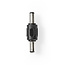 Nedis DC plug (m) - DC plug (m) koppelstuk - 5,5mm x 2,1mm / zwart - 5 stuks