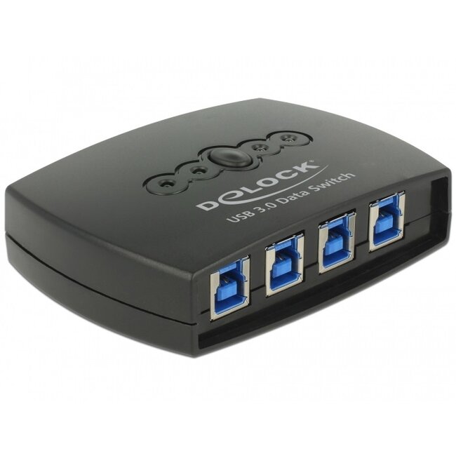 DeLOCK USB schakelaar 4x USB-B naar 1x USB-A - USB3.0 / zwart