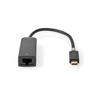 Nedis Nedis USB-C naar RJ45 Gigabit Ethernet LAN adapter - USB3.0 - CAT6 / zwart - 0,20 meter