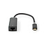 Nedis USB-C naar RJ45 Gigabit Ethernet LAN adapter - USB3.0 - CAT6 / zwart - 0,20 meter
