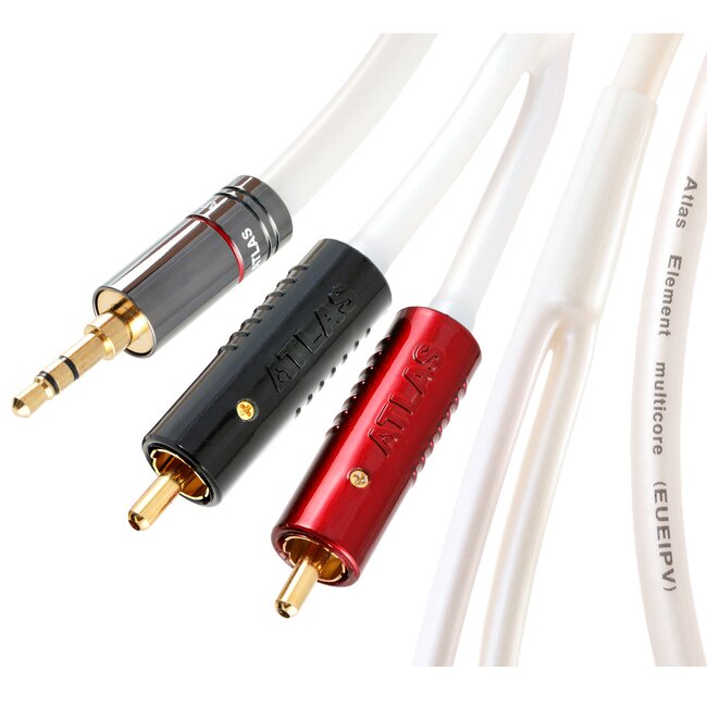 Atlas Element High-End Metik 3,5mm Jack - Achromatic Tulp stereo audio kabel - 0,75 meter
