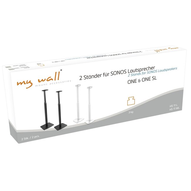 My Wall statief set voor Sonos ONE en Sonos ONE SL / zwart