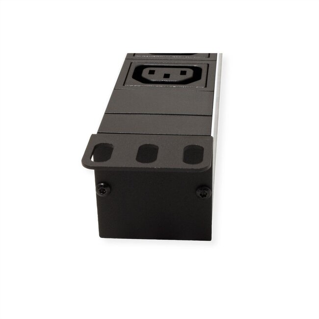 Roline 19'' stekkerdoos met IEC C20 stekker en 8 IEC C13 contacten / zwart/grijs - 2 meter