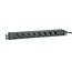 Roline 19'' stekkerdoos met IEC C14 stekker en 8 CEE 7/3 contacten / zwart - 2 meter