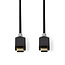 Nedis USB-C naar USB-C kabel met E-Marker chip - USB3.2 (tot 20 Gbit/s) - PD tot 20V/5A - video tot 4K 60Hz / zwart - 2 meter