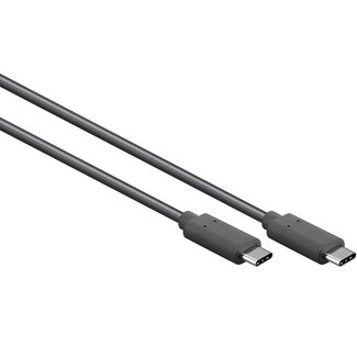 Nedis USB-C naar USB-C kabel met E-Marker chip - USB3.2 (tot 20 Gbit/s) - PD tot 20V/5A - video tot 4K 60Hz / zwart - 2 meter