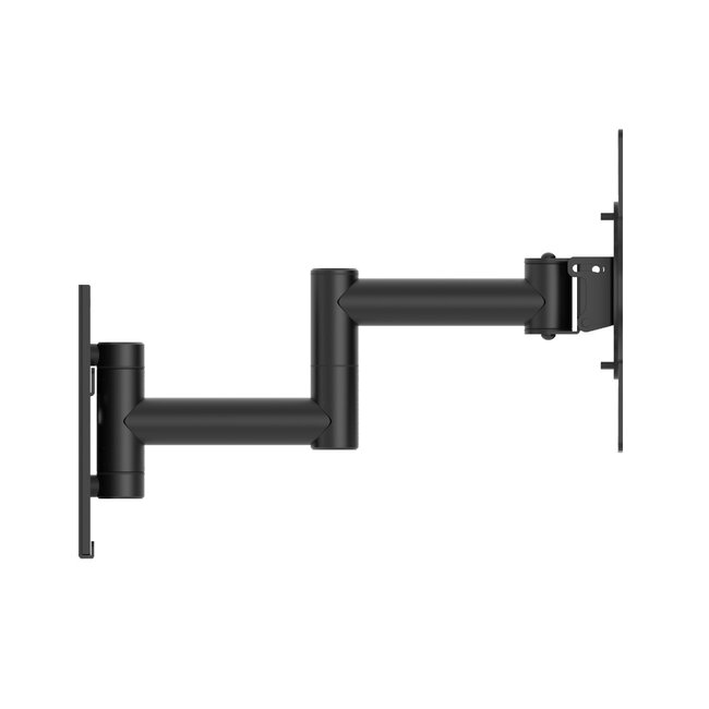 Cavus Premium Swivel Full Motion muurbeugel voor schermen tot 37 inch / 3 draaipunten - zwart gecoat staal