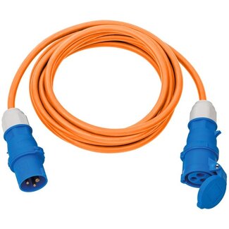 Brennenstuhl Camping stroom kabel CEE 3-pins (m) - CEE 3-pins (v) - 3x 2,50mm / oranje - 5 meter