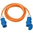 Camping stroom kabel CEE 3-pins (m) - CEE 3-pins (v) - 3x 2,50mm / oranje - 5 meter