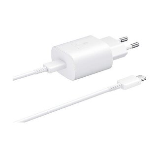 Samsung Samsung USB-C thuislader met 1 poort en losse USB-C kabel - Super Fast Charging / PD3.0 - 3A/25W / wit