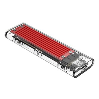 Orico Orico behuizing voor M.2 NVMe PCIe SSD (max. 80mm, tot 2 TB) - USB3.1 / rood