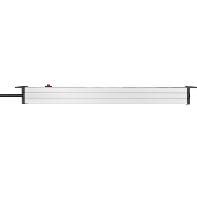 Brennenstuhl 19'' Alu-Line stekkerdoos - IEC C14 - 8x CEE 7/3 / zwart/rood - 2 meter