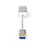 Nedis Premium USB-A naar RJ45 Gigabit Ethernet LAN adapter - USB3.0 - CAT6 / aluminium - 0,20 meter