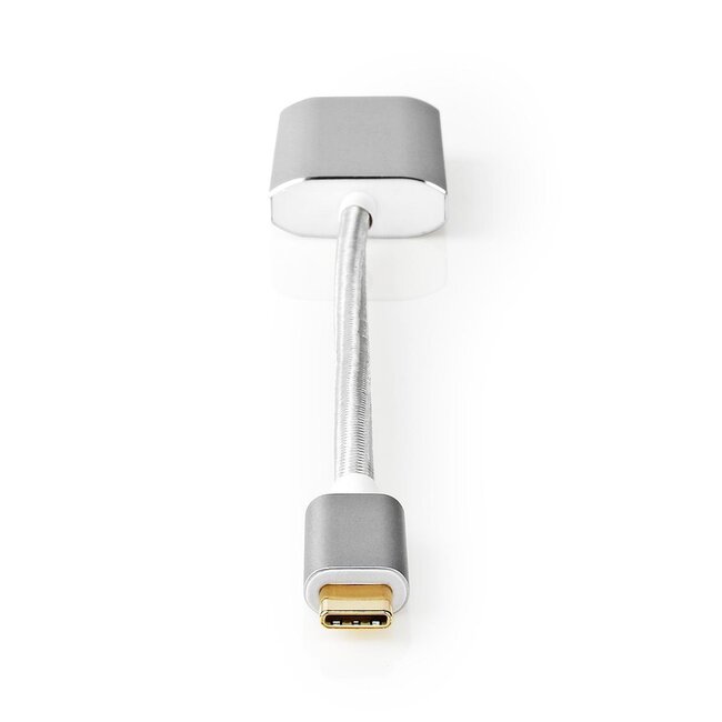 Nedis Premium USB-C naar DisplayPort en USB-C PD adapter met DP Alt Mode (4K 60 Hz) / aluminium - 0,20 meter