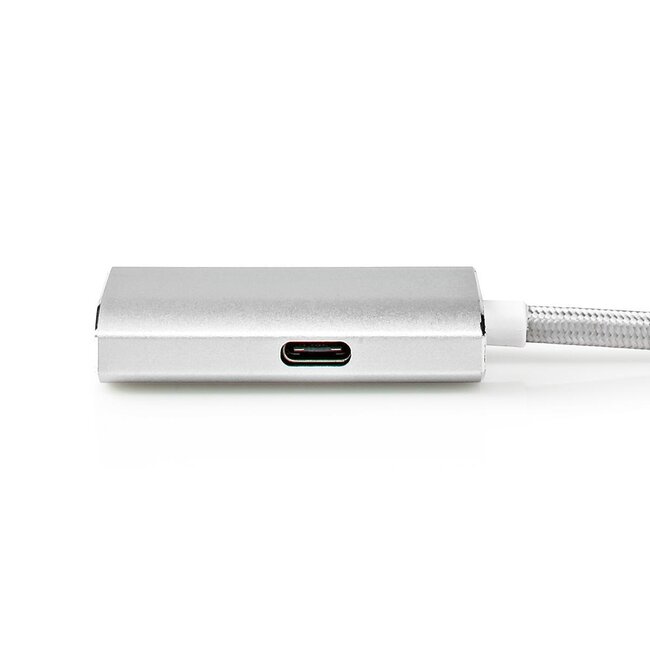 Nedis Premium USB-C naar HDMI 4K 60Hz en USB-C PD 60W adapter / aluminium - 2 meter