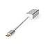 Nedis Premium USB-C naar RJ45 Gigabit Ethernet LAN adapter - USB3.0 - CAT6 / aluminium - 0,20 meter