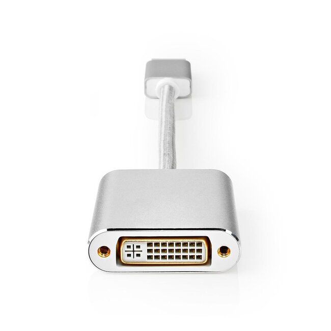 Nedis Premium DisplayPort 1.2 naar DVI adapter (1920 x 1200) / aluminium - 0,20 meter