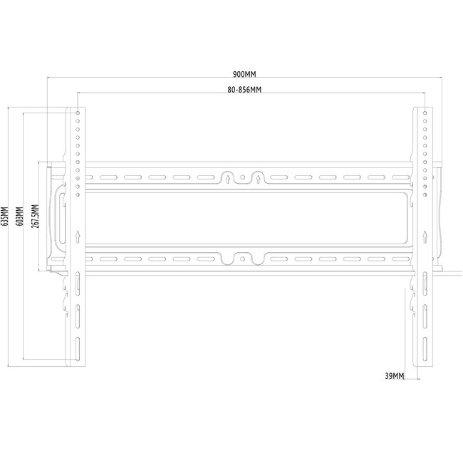 My Wall muurbeugel voor schermen tot 90 inch / vast