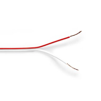 Nedis Luidspreker kabel (CCA) - 2x 0,50mm² / wit - 100 meter
