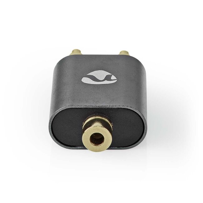 Nedis Premium Tulp (m) - 3,5mm Jack (v) stereo audio adapter / zwart