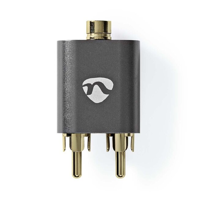 Nedis Premium Tulp (m) - 3,5mm Jack (v) stereo audio adapter / zwart