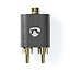 Nedis Premium Tulp (m) - 3,5mm Jack (v) stereo audio adapter / zwart