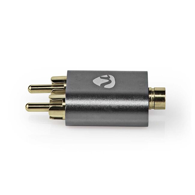 Nedis Premium Tulp (m) - 3,5mm Jack (v) stereo audio adapter / zwart