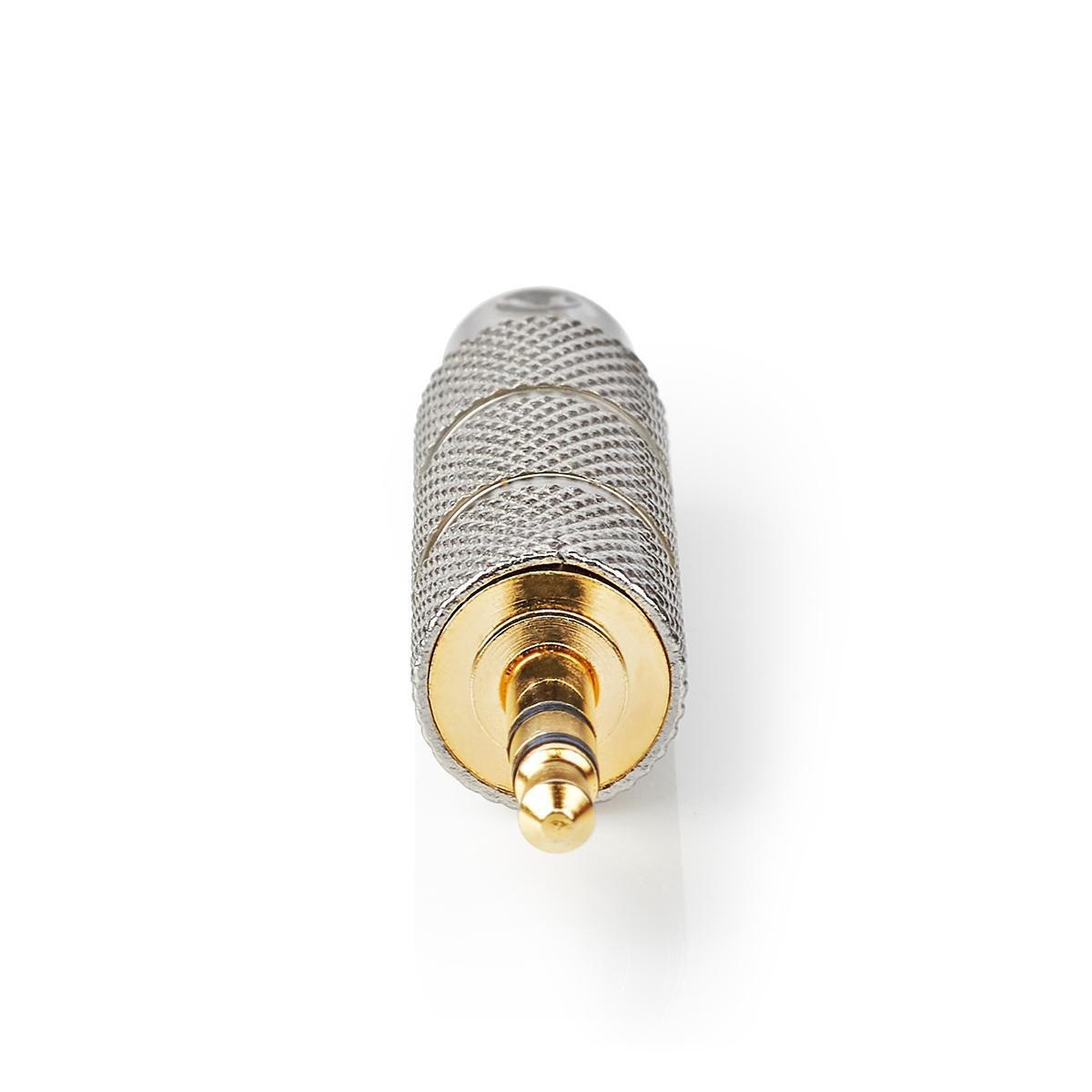 Nedis Stereo-Audioadapter | 3,5 mm Male | 6,35 mm Female | Verguld | Recht | Metaal | Goud / Grijs | 1 Stuks | Cover Window Box