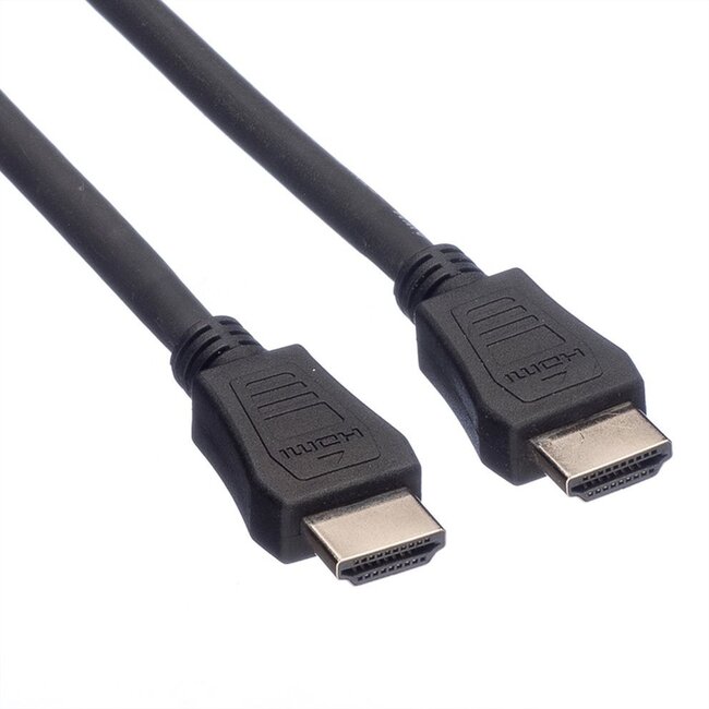 HDMI kabel - versie 1.4 (4K 30Hz) - halogeenvrij (LSZH) en UL gecertificeerd / zwart - 1 meter