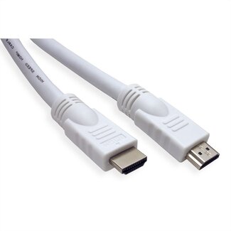 Value HDMI kabel - versie 1.4 (4K 30Hz) - CU koper aders / wit - 20 meter