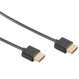 Transmedia Dunne HDMI kabel - versie 1.4 (4K 30Hz) / zwart - 1,5 meter