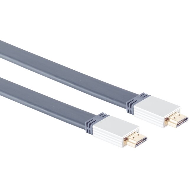 Platte Premium HDMI kabel - versie 1.4 (4K 30Hz) / blauw - 1,5 meter