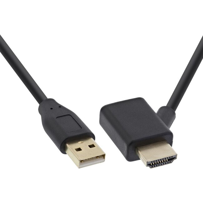 HDMI power injector via USB-A connector - versie 2.0 (4K 60Hz) / zwart - 0,50 meter